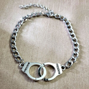 "Freedom" handcuff chain bracelet
